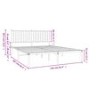vidaXL Metal Bed Frame without Mattress with Headboard White 150x200cm