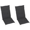 vidaXL Garden Reclining Chairs 2 pcs with Cushions Solid Wood Acacia