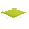 vidaXL Garden Chairs 2 pcs with Bright Green Cushions Solid Teak Wood