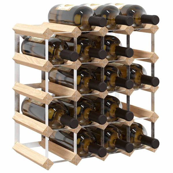 vidaXL Wine Rack for 20 Bottles Solid Pinewood