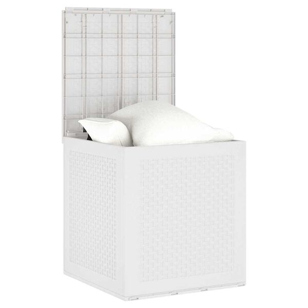 vidaXL Garden Storage Box White 55 x 53 x 57 cm Polypropylene