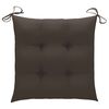 vidaXL Garden Chairs 4 pcs with Taupe Cushions Solid Teak Wood