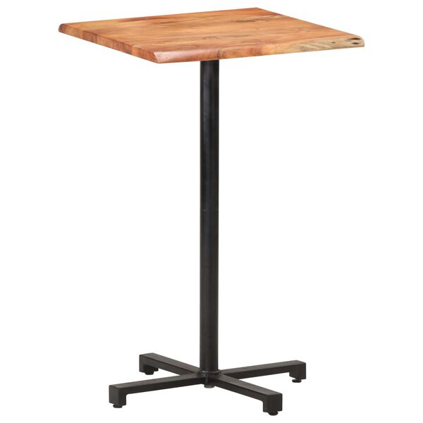 vidaXL Bar Table with Live Edges 60x60x110 cm Solid Acacia Wood