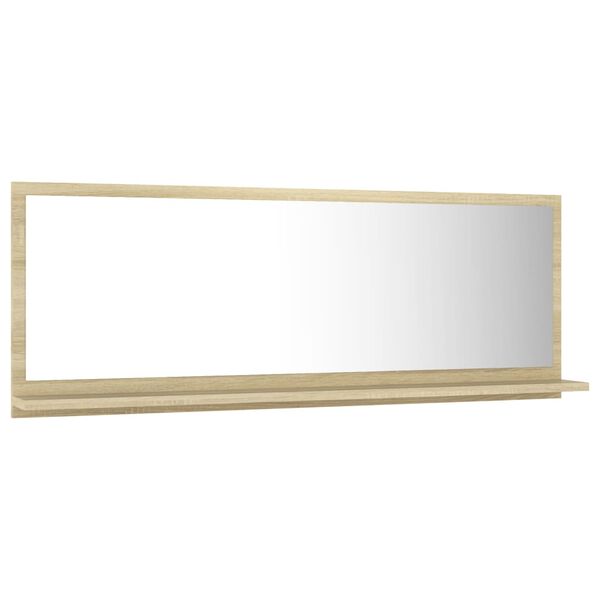 vidaXL Bathroom Mirror Sonoma Oak 100x10.5x37 cm Engineered Wood