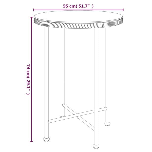 vidaXL 3 Piece Garden Dining Set Poly Rattan