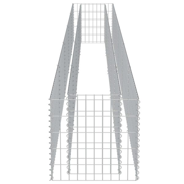 vidaXL Gabion Raised Bed Galvanised Steel 450x50x50 cm