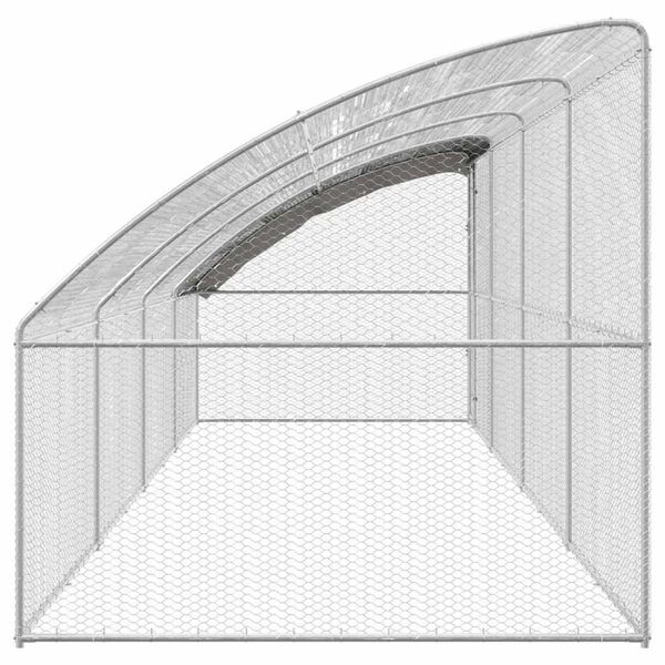 vidaXL Chicken Cage Silver 800 x 200 x 198.5 cm Galvanised steel