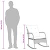 vidaXL Garden Rocking Chair with Cushions Grey Poly Rattan