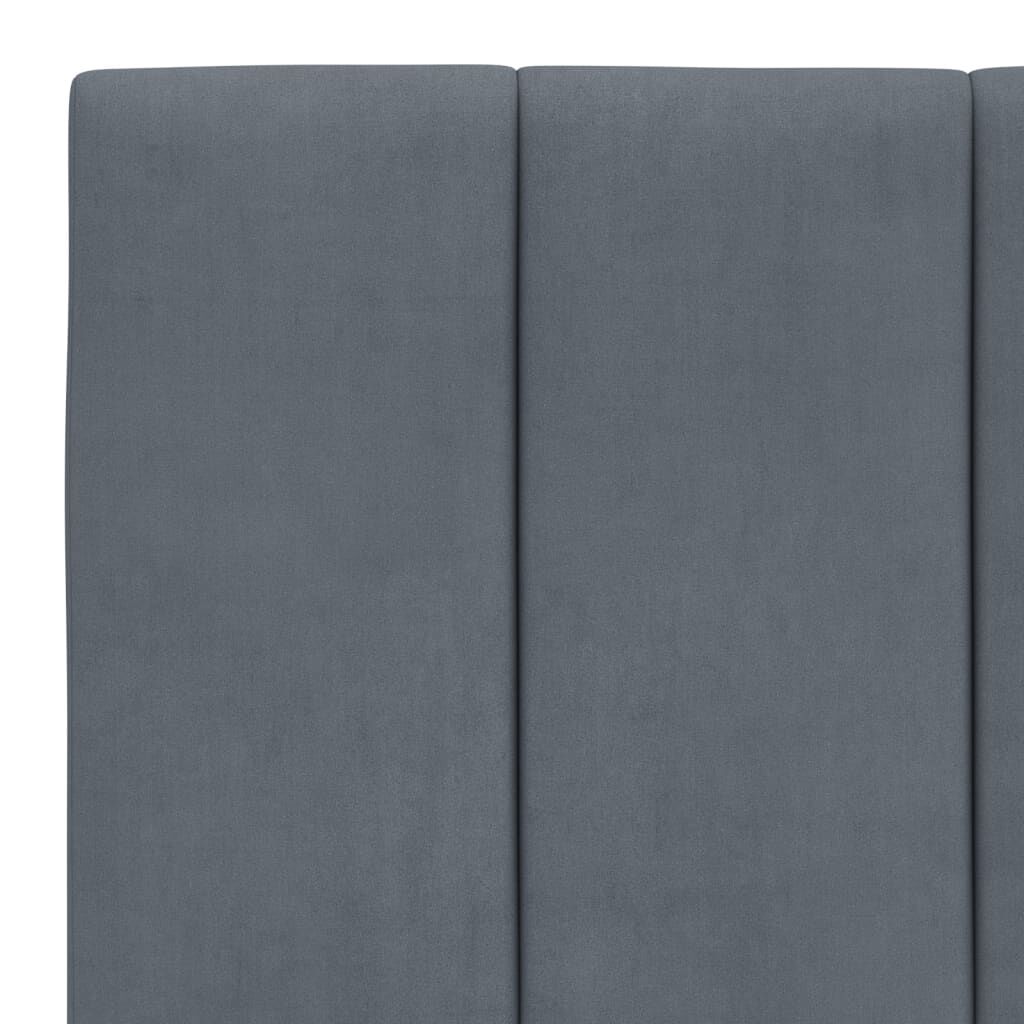 vidaXL Headboard Cushion "Hanko" Dark Grey 100 cm Velvet