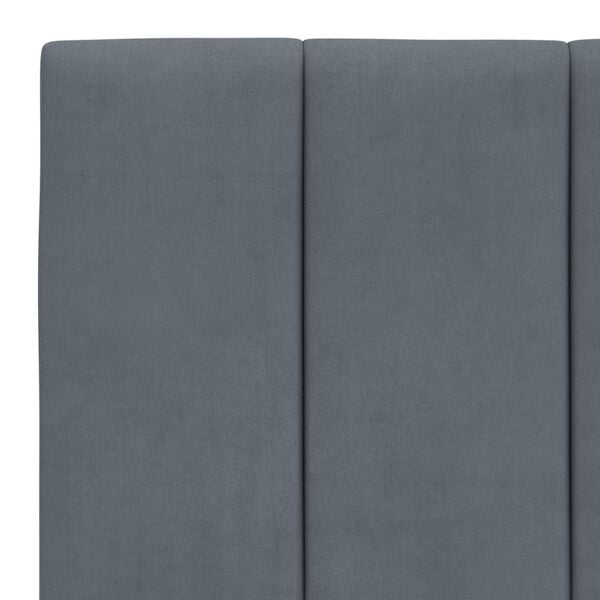 vidaXL Headboard Cushion "Hanko" Dark Grey 100 cm Velvet