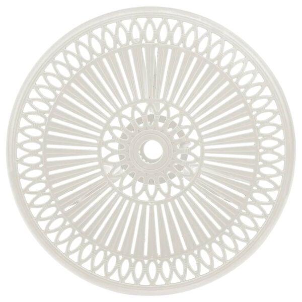 vidaXL 3 Piece Bistro Set Cast Aluminium White