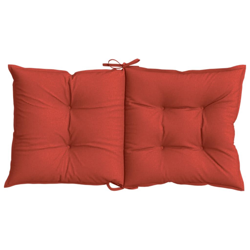 vidaXL Lowback Chair Cushions 2 pcs Melange Red 100x50x7 cm Fabric