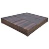 vidaXL Outdoor Lounge Bed with Umbrella Poly Rattan Brown