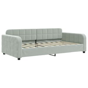 vidaXL Day Bed without Mattress Light Grey 100x190 cm Velvet