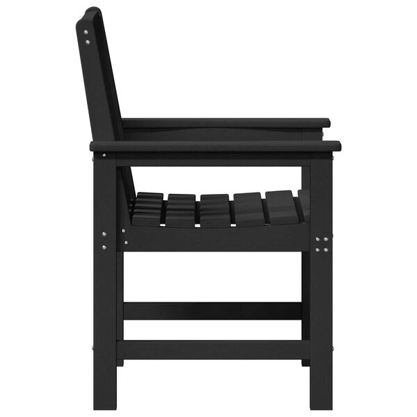 vidaXL Garden Dining Chairs 4 pcs Black 65,5x55,5x88 cm HDPE