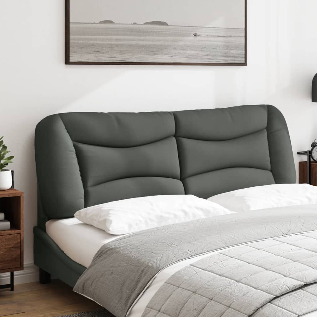 vidaXL Headboard Cushion "Hvar" Dark Grey 153 cm Fabric