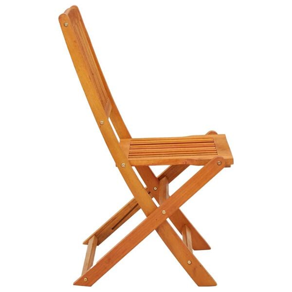 vidaXL Folding Garden Chairs 2 pcs Solid Eucalyptus Wood
