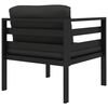 vidaXL Sectional Corner Sofa 1 pc with Cushions Aluminium Anthracite
