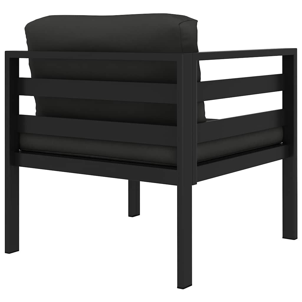 vidaXL Sectional Corner Sofa 1 pc with Cushions Aluminium Anthracite