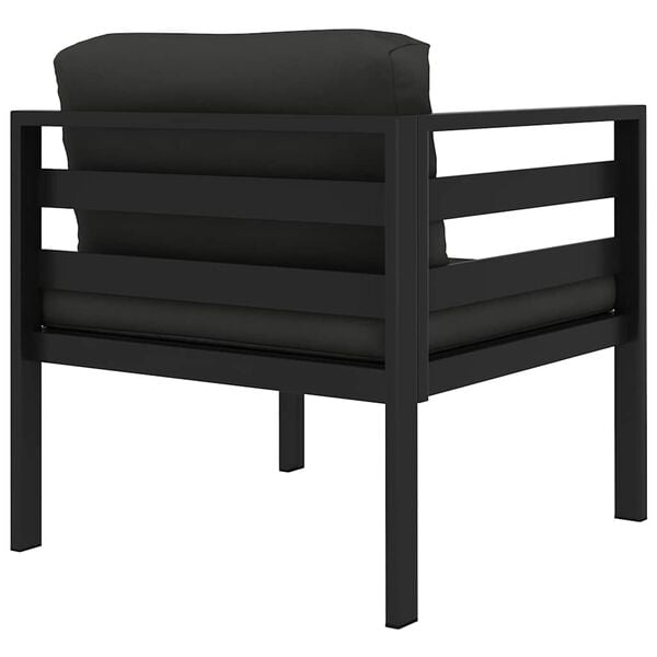 vidaXL Sectional Corner Sofa 1 pc with Cushions Aluminium Anthracite