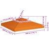 vidaXL Gazebo Cover Canopy Replacement 310 g / m² Orange 3 x 3 m