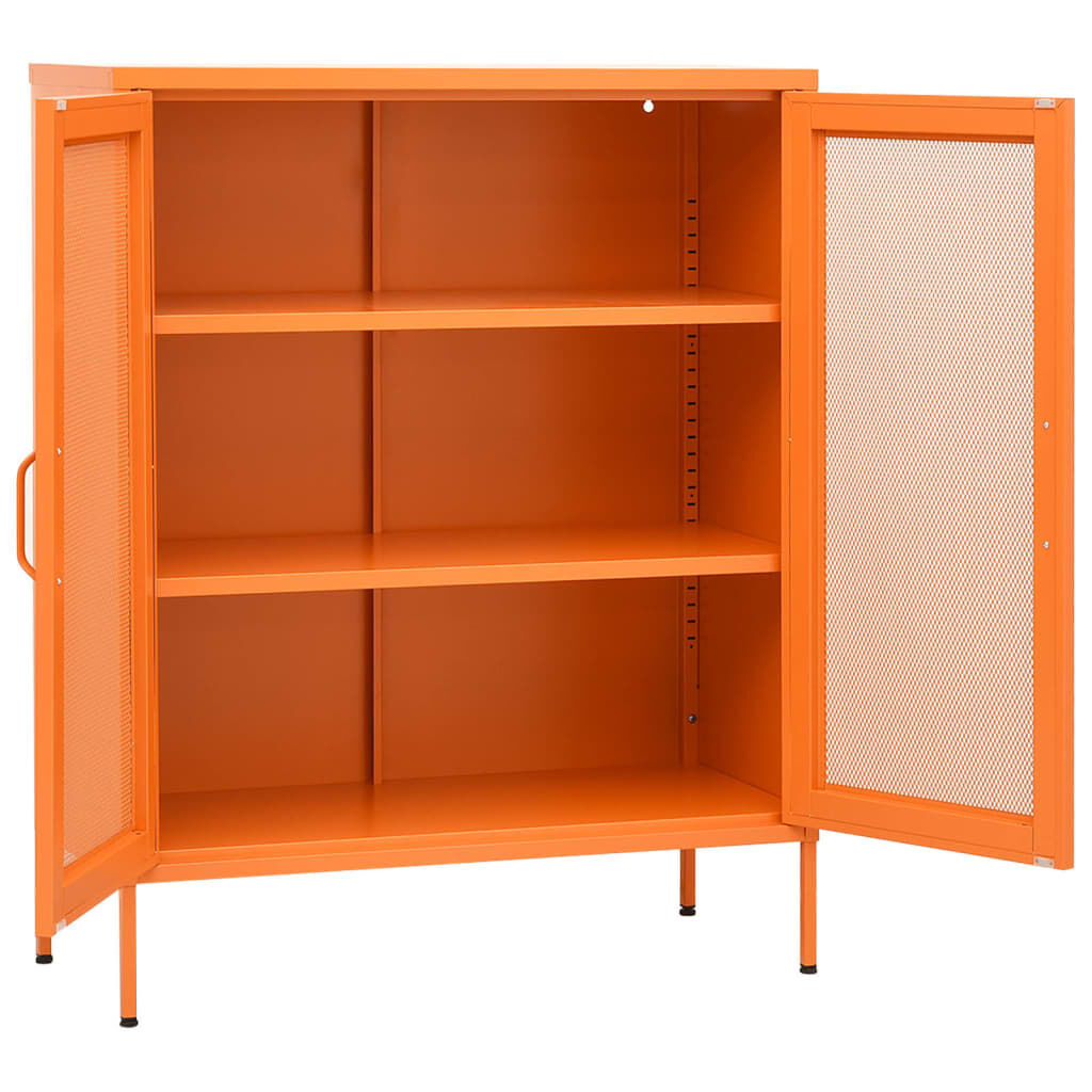 vidaXL Storage Cabinet Orange 80x35x101.5 cm Steel