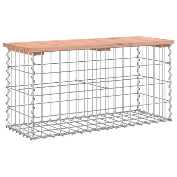 vidaXL Garden Bench Gabion Design 83x31.5x42 cm Solid Wood Douglas