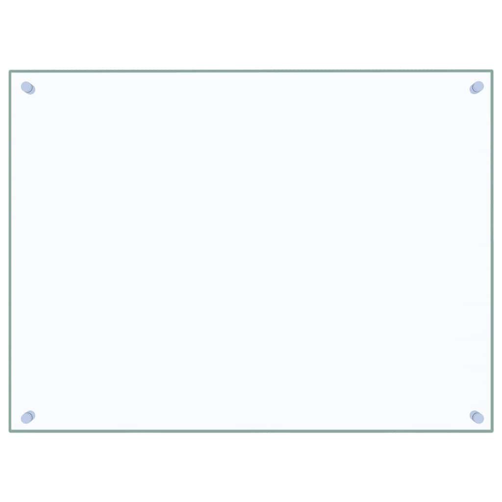 vidaXL Kitchen Backsplash Transparent 80 x 60 cm Tempered Glass