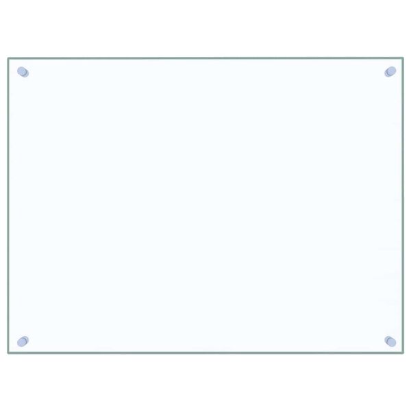 vidaXL Kitchen Backsplash Transparent 80 x 60 cm Tempered Glass