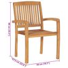 vidaXL Garden Chairs 2 pcs with Anthracite Cushions Solid Teak Wood