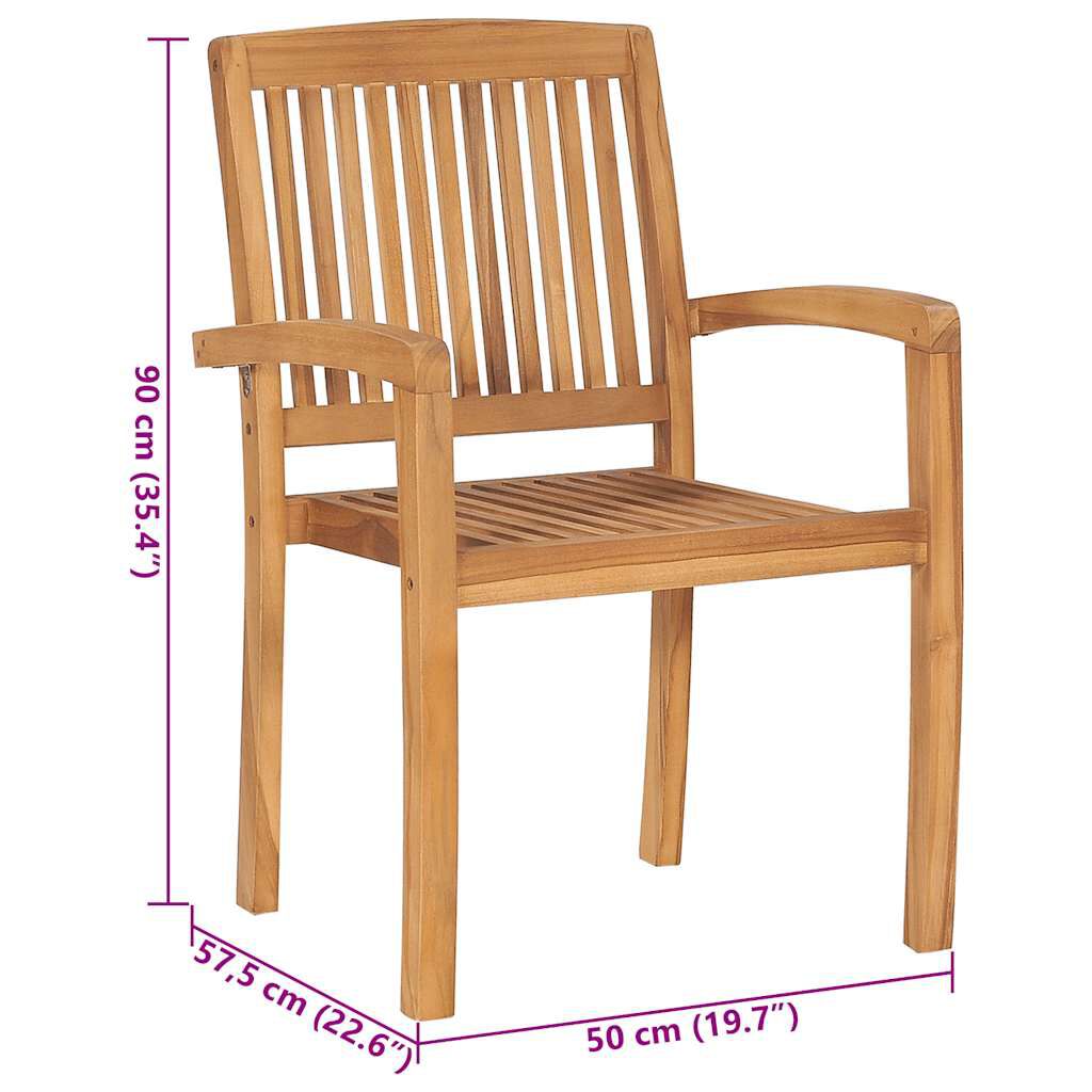 vidaXL Garden Chairs 2 pcs with Anthracite Cushions Solid Teak Wood