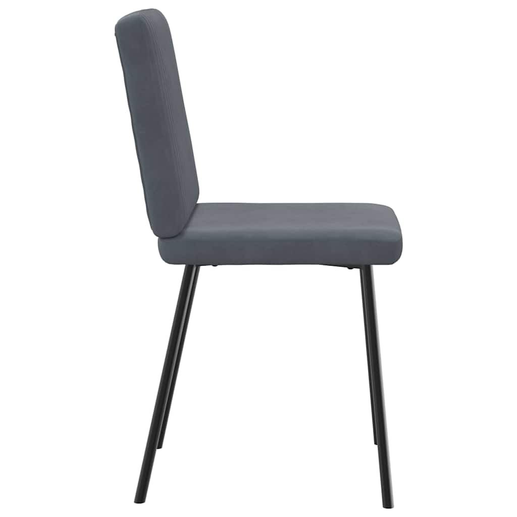 vidaXL Dining Chairs 2 pcs Dark Grey Velvet