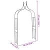 vidaXL Garden Arch Dark Green 142x37x275 cm Iron