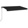 vidaXL Manual Retractable Awning with LED 400x300 cm Anthracite