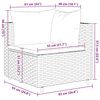 vidaXL 5 Piece Garden Lounge Set with Cushions Black Poly Rattan