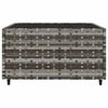 vidaXL 3 Piece Garden Lounge Set with Cushions Grey Poly Rattan
