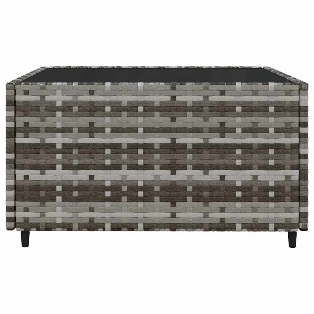 vidaXL 3 Piece Garden Lounge Set with Cushions Grey Poly Rattan