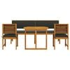 vidaXL Garden Bistro Set 5 pcs Brown Solid Acacia Wood