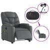 vidaXL Electric Massage Recliner Chair Grey Faux Leather