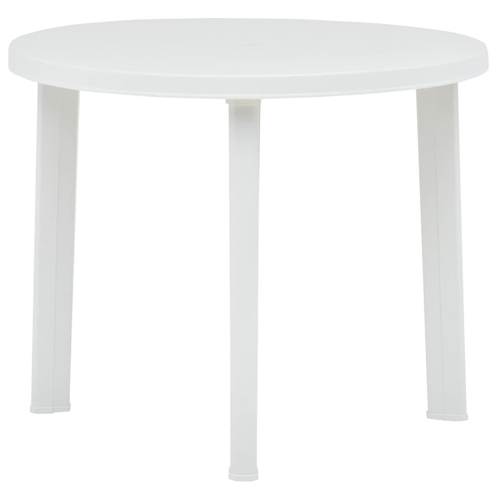 vidaXL Garden Table White 89 cm Plastic