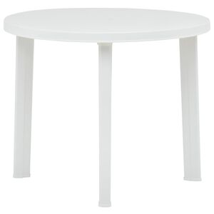 vidaXL Garden Table White 89 cm Plastic