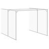 vidaXL Dog House with Run Light Grey 214x1069x181 cm Galvanised Steel