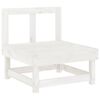 vidaXL 8 Piece Garden Lounge Set White Solid Wood Pine