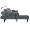 vidaXL L-shaped Sofa Bed Dark Grey 260x140x70 cm Velvet