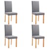 vidaXL Dining Chairs 4 pcs Light Gray Fabric