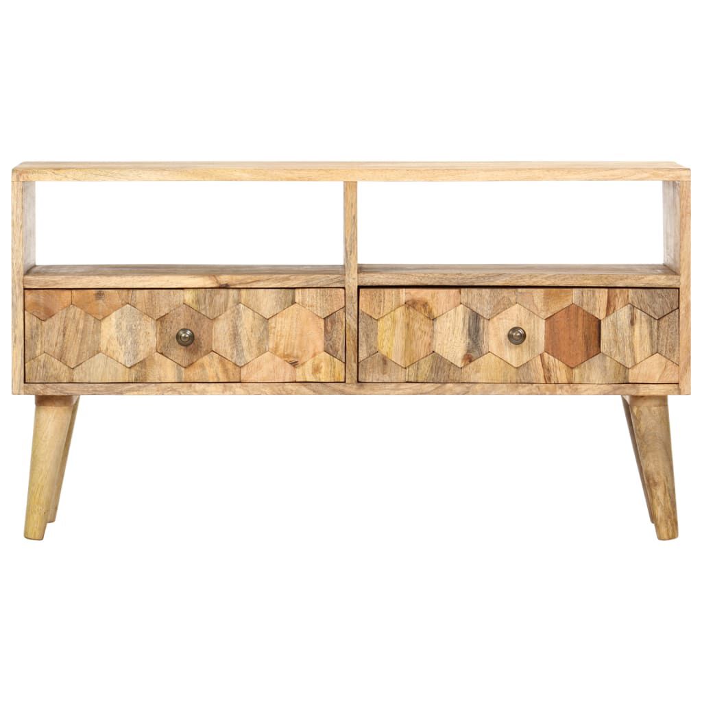vidaXL TV Cabinet 90x30x50 cm Solid Mango Wood