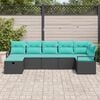 vidaXL Sofa Set with Cushion 5 pcs Poly Rattan