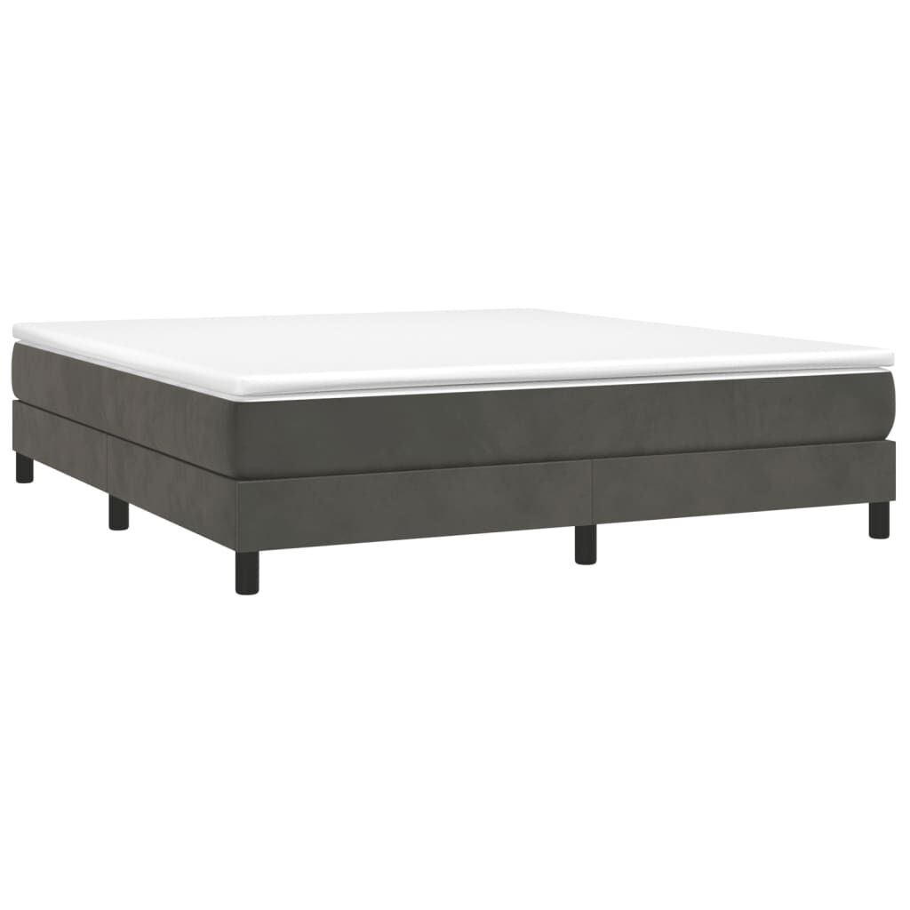 vidaXL Bed Frame without Mattress Dark Grey California King Velvet (US Only)