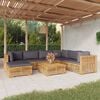 vidaXL 8 Piece Garden Lounge Set with Cushions Solid Teak Wood
