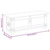 vidaXL Storage Chest Rough Mango Wood